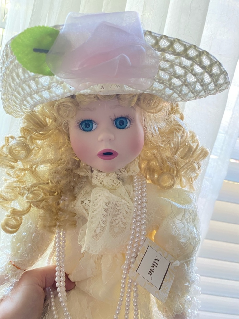The Ashton-Drake Galleries Porcelain Doll in Cream Lace Dress

In original box